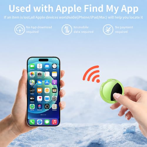 Image of 2 Pack Tracker Tags [Apple MFi Certified] Pair with Apple Find My (iOS Only) Bluetooth Air Smart Tags Key Finder Item Locator Waterproof Finder Worldwide Tracking for Pets Wallet Backpack Dogs Luggage