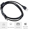 AYBB 6ft USB 2.0 Cable PC Laptop Data Sync Cord Lead Compatible with Yamaha E243 PSR-E243 PSRE243 KIT 61-Key Portable Digital Piano Keyboard #1
