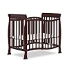 Violet 4 In 1 Convertible Mini Crib In Espresso Greenguard Gold Certified JPMA Certified 3 Position Mattress Height Settings Non Toxic Finish