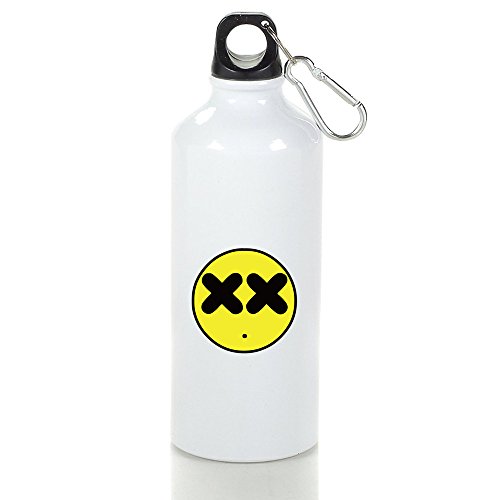 WATE XX Smile Aluminum Water Sports Bottle White For Traveling Climbing Hiking Biking