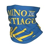 AIIAOASA Bandana personalizada Camino de Santiago para invierno, calentador de cuello para mujer, a prueba de viento, bufanda para la cara, bufanda para esquí, concha, diadema