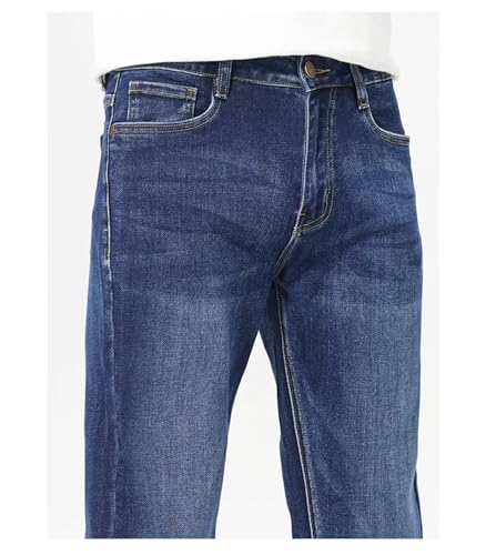 Mens Vintage Baggy Straight Jeans Streetwear Distressed Stretch Slim Fit Skinny Work Denim Pants2