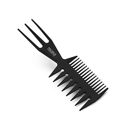 Pacinos Texturizing Tri-Comb, Double Side Brushes with Tail Combs, Smoothing, Straightening, Detangling & Styling for All Hair Types