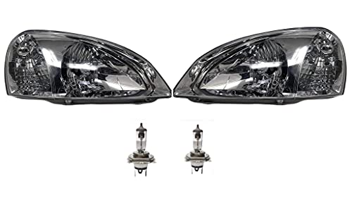 Image of K D Headlight Assembly For Tata Indica V2 2001-2013 / Ev2 2013-2018 / Xeta 2006-2019 / Cs 2008-2011 (Right & Left Both Sides) (Without Adjustable Motor) - Halogen