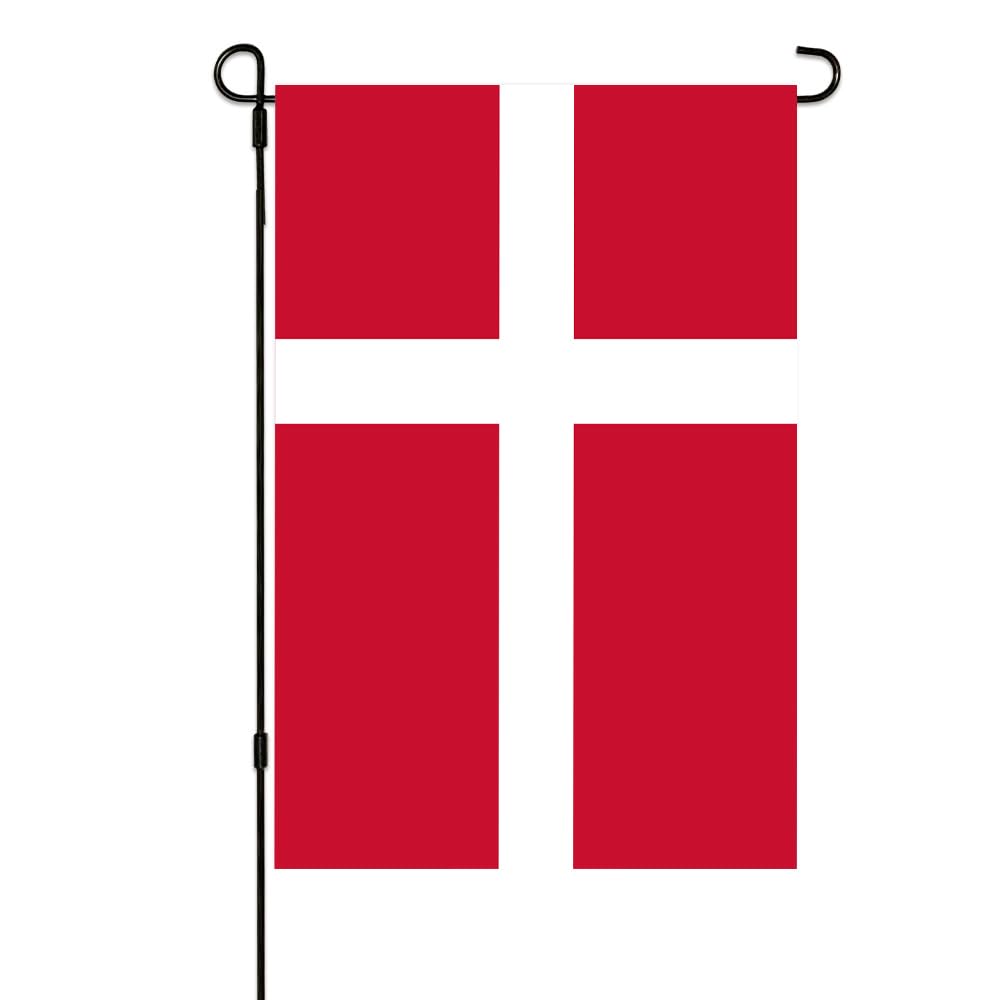 Denmark Flag Small Mini Danish Garden Flags 12x18 Double Sided Weather Resistant Yard Flags for Outdoor Decor (Denmark)