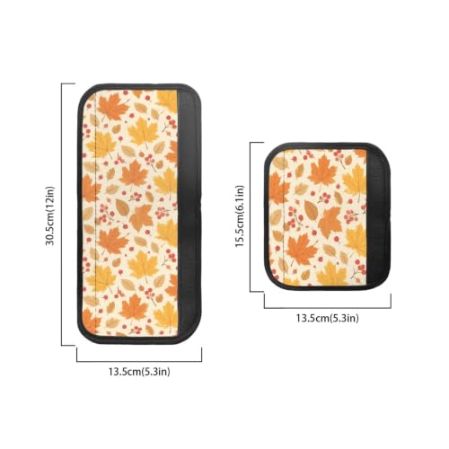 Image of Fall Decor Refrigerator Door Handle Covers Set of 6 Kitchen Electrical Appliances Handle Protector Anti-Slip Fridge Microwave Oven Home Accessories, Fall Maple Leaf Beige