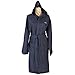 Produktbild Diadora Bademantel Saunamantel Morgenmantel Mikrofaser Unisex für Herren / Männer mit Kapuze blau L / XL 118 cm lang