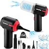 WADEO Aspirateur à main, Mini Aspirateur Voiture Sans Fil, 3 EN 1 Aspirateur eau et Poussière avec 3 Buses, Pompe à Air électrique, pour Voiture Maison Camping-car Animaux Domestiques (Noir)