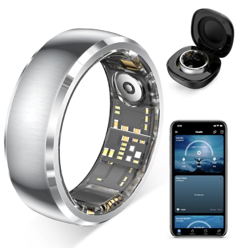 Image of Smart Ring with Gesture Control for Video Scrolling & Camera Remote Shutter, Fitness Tracker Ring with Heart Rate Sleep Blood Oxygen Monitor, IP68 Waterproof, No Subscription
