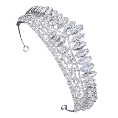 Mikikit Tiara de Novia para Boda Diseño Único de Aleación de Zinc y Cristales Rhinestone, Ligera y Cómoda para Cumpleaños y Baile