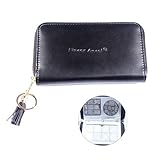 FingerAngel 24 Slots Nail Stamping Plate Holder Case Round Square Rectangular Nail Art Stamp Plate Organizer Purple Color Stamping Ablum (Black)