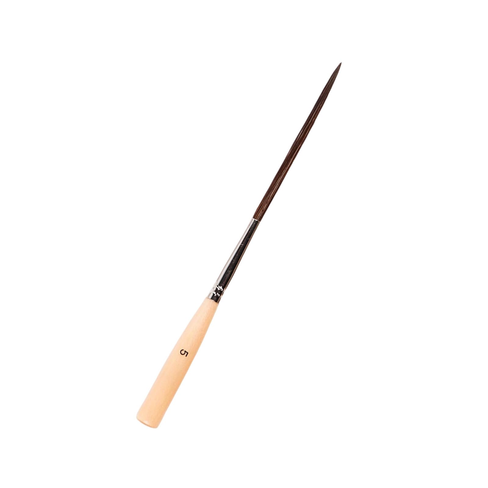 Professional Artist Paint Brush Wooden Handle Long Tip Miniature Brush for Oil Acrylic Watercolor Detailed Painting Oil Watercolor Detail Brushes