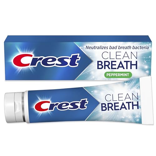 Crest Toothpaste Clean Breath Peppermint 4.6oz – Neutralizes Bad Breath, Antibacterial Protection,...