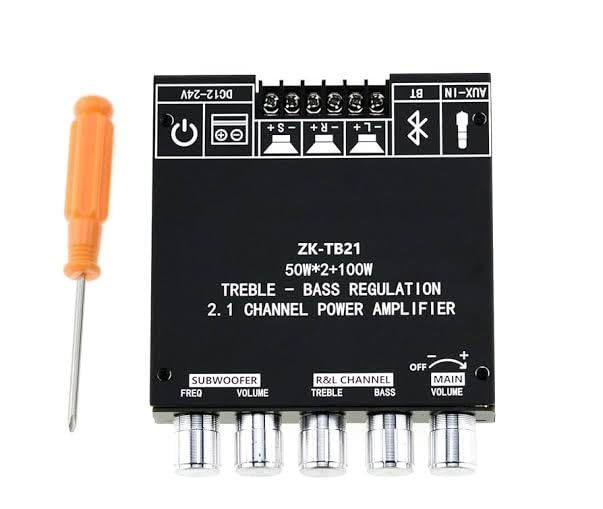 Image of Sam CA-MT21 2.1 Channel Bluetooth 5.0 Subwoofer Amplifier Module Board 50W X 2+100W Power Audio Stereo Amplifier Module Board Bass AMP AUX