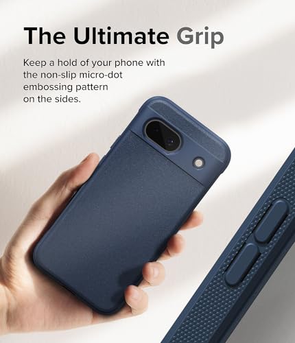Image of Ringke Onyx for Google Pixel 8a Case [Feels Good in The Hand] Oil & Dirt Resistant, Enhanced Camera Lens Protection, Comfortable Grip, Non-Slip, Lightweight Cover - Navy