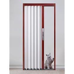 Puerta corredera plegable acordeon Interior Puerta Corrediza Tipo Acordeón Con Cerradura Grande 150 120 100 90 80 CM, Puerta Divisoria De Ambiente Plegable De Aluminio Para Baño, Dormitorio Y Pasillo