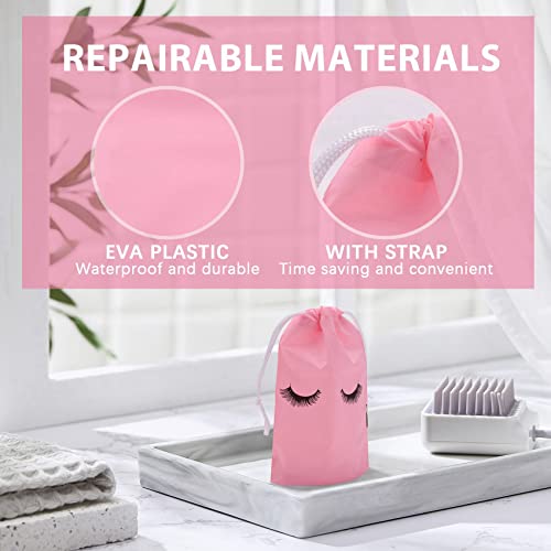 Trousses de maquillage avec cordon rose imperméables et légères
