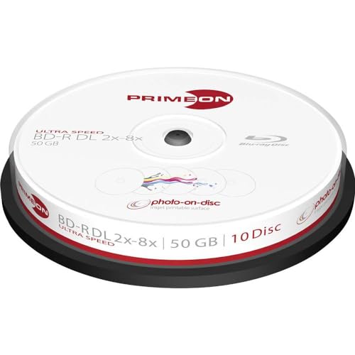 6 mejores discos Blu Ray grabables 23 Primeon 2761312 50GB BD-R DL disco blu-ray lectura/escritura (BD...