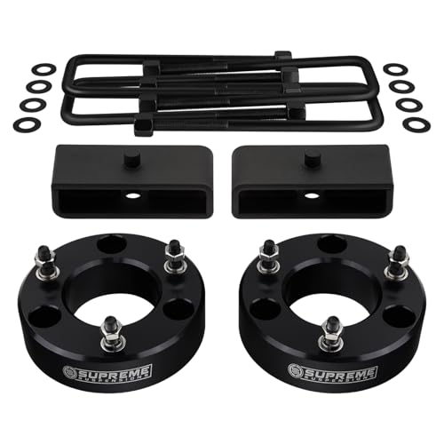 Supreme Suspensions - 3" Front + 1.5" Rear Lift Kit for 2007-2019 Chevrolet Silverado and GMC Sierra 1500 6-Lug 2WD/4WD Full Suspension Lift Kit (Black)