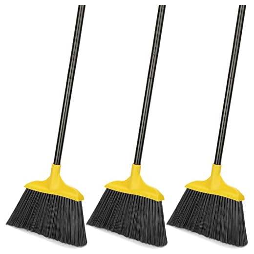 Outdoor Broom Heavy-Duty Indoor Brooms 54 Inches 3 Pack for Courtyard Garage Restaurant Lobby Patio Shop Home Kitchen Office Floor