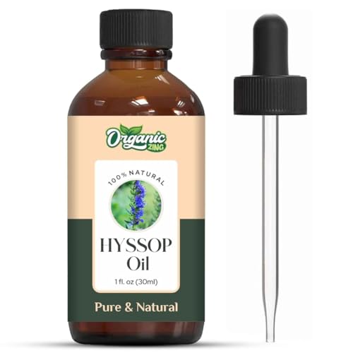 Image of Organic Zing Hyssop (Hyssopus Officinalis) Oil | Pure & Natural Essential Oil for Skincare, Massage, Aroma and Diffusers- 30ml /1.01fl oz