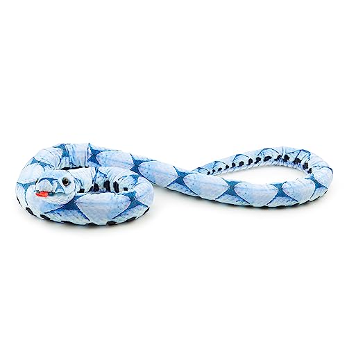 Zappi Co Kinder Gefülltes Weiches Kuscheliges Plüsch-Schlangenspielzeug - Teil der Safari-Tierkollektion, perfekt für Kinder (180 cm Länge) (Blauer Schönheitsschlangen)