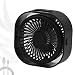 Produktbild Mini USB Ventilator, QinTian Tragbarer Mini Tischventilator USB Lüfter USB Fan Geräuscharm, 3 Geschwindigkeitsstufen, 360° Drehung Neigbar für Auto, Kinderwagen, Büro und Outdoor (schwarz)