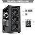 DARKROCK Classico Max Storage Master E-ATX Computer Case with 4x120mm Black Fan, 10 x3.5 HDD+3 x2.5 SDD USB 3.0 Ready, 360mm Radiator Supported, Vertical Slots for GPU Vertically Mount - Black