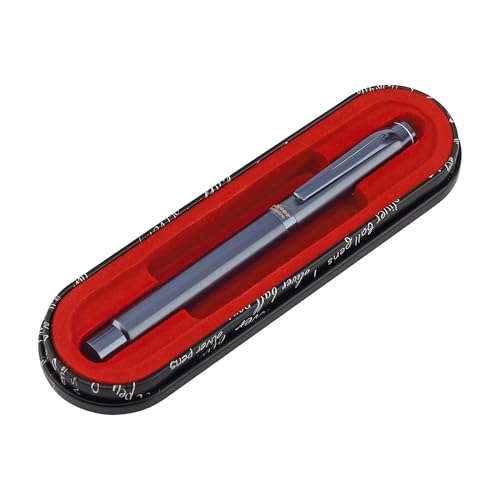 Image of Oliver Inspire Matte Blueberry Fountain Pen with T Box | Full Brass Body | No.5 Iridium Tip | Premium Plated Trims | Smooth Ink Cartridge System
