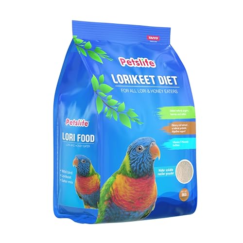 Petslife 30-4352 Lori Bird Food (1 Kg, Multicolor), All Life Stages