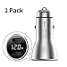Bull Dual USB Car Phone Charger with LED Display, Brass Made Car Battery Voltage Monitor, Smart Fast Car Charger for iPhone 8/8s/X/7/7 Plus/6s/6s Plus, iPad, Android, LG, Pixel and More