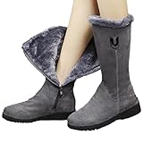 Acunny Botas de nieve para climas fríos, botas de nieve de invierno para mujer, cálidas botas de invierno de media altura para exteriores | Botines modernos antideslizantes impermeables para mujer y