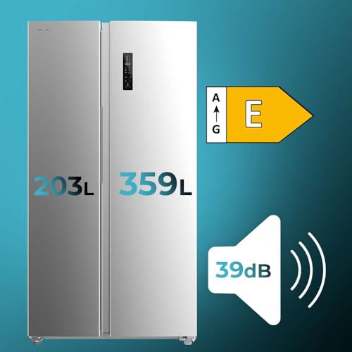 Cecotec Frigorifero Americano Side by Side Bolero CoolMarket SBS 562 Inox E. 177cm, 91.2cm, 562L, Total No Frost, Inverter Plus, Multi Air Flow, Fast Cooling, Fast Freezing, EFFICIENZA - Immagine 2