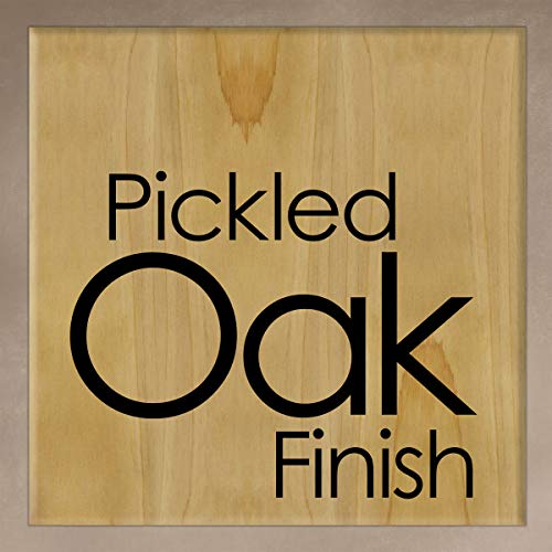 Lavish Home 5-Tier Ladder Bookshelf- Leaning Decorative Shelves, Pickled Oak