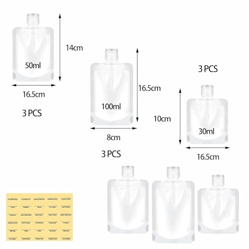 Lot de 9 Rechargeables Sacs D'emballage De Maquillage Fluides – vue 7
