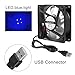 AITRIP 4PCS 80mm 8cm LED Blue Computer Case Cooling Fan 80x80x25mm USB 8025 5V USB Cooling Fan PC Computer CPU Cooling Fan