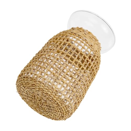 Jarrón de vidrio decorativo UKCOCO para centro de mesa de sala de estar 2