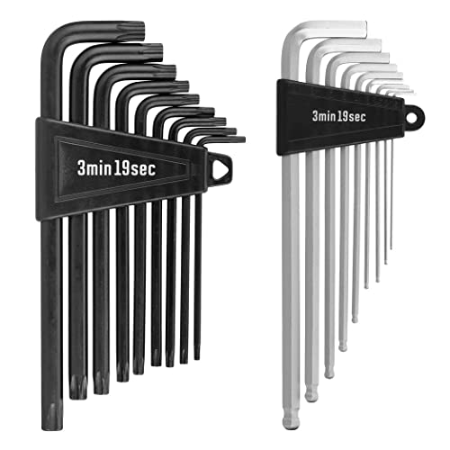 3min19sec Set di chiavi esagonali e Torx da 18