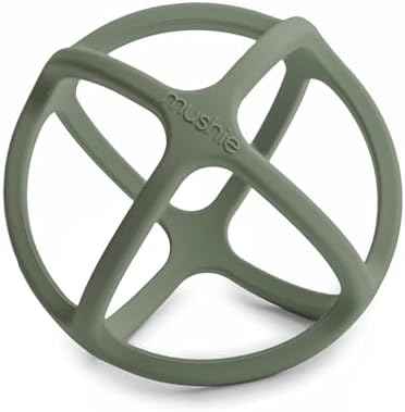 mushie Silicone Baby Teether Ball Toy (Dried Thyme)