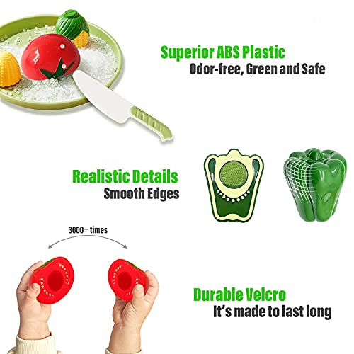 CONDIS Spielküche Zubehör Kinderküche Zubehoer Kinder Küche Zubehör Küchen Puppengeschirr Kunststoff Obst und Gemüse zum… – Bild 5