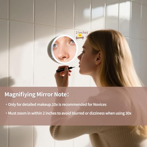 Espejo para Maquillaje 10x con Luz y Ventosa 6 pulgadas miniatura 3