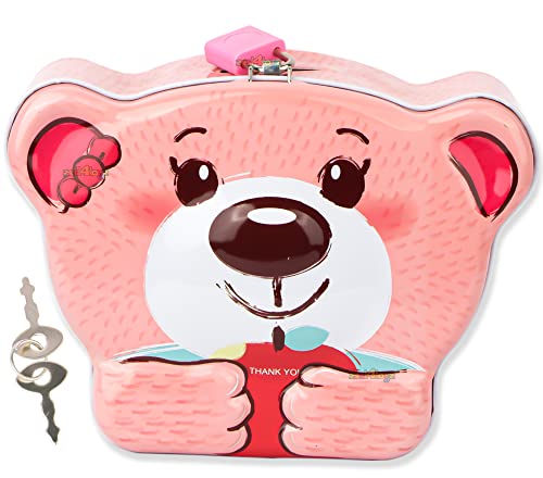 Image of Zest 4 Toyz Money Bank for Kids Metal Piggy Bank with Lock N Key Money Saving Box Gullak Money Box Coin Bank Kids Cash Box Return Gifts