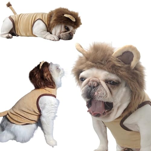 Pet Apparel Dog Lion Costume for Mediuml Dogs Dog Halloween Costumes Dachshund Stitch French Bulldog Costume Matching Clothes for Pet and Owner