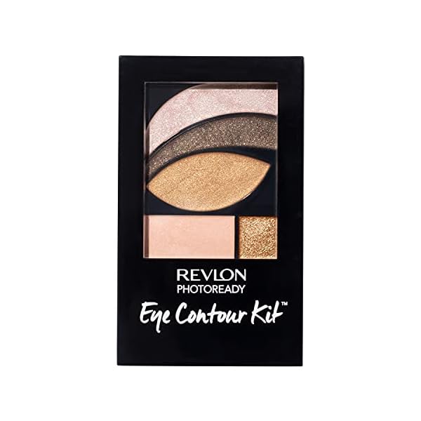 Revlon-PhotoReady-Eye-Contour-Kit-Eyeshadow-Palette-with-5-WetDry-Shades-Double-Ended-Brush-Applicator-Rustic-523-01oz Revlon Eyeshadow Paette, PhotoReady Eye Makeup, Creamy Pigmented in Blendable Matte & Shimmer Finishes 523 Rustic, 0.01 Oz