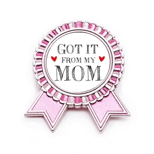 Cadeau pour mère unique avec la broche rose en métal M