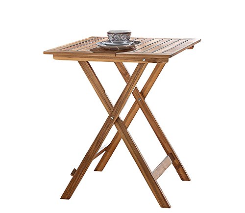 SAM Gartentisch Blossom, Balkontisch klappbar, Akazienholz massiv, Holztisch 60x60 cm, Klapptisch für Balkon, Terrasse, Wintergarten und Garten, Gartenmöbel, Pflegeleichte & wetterfeste Unikate – Bild 5
