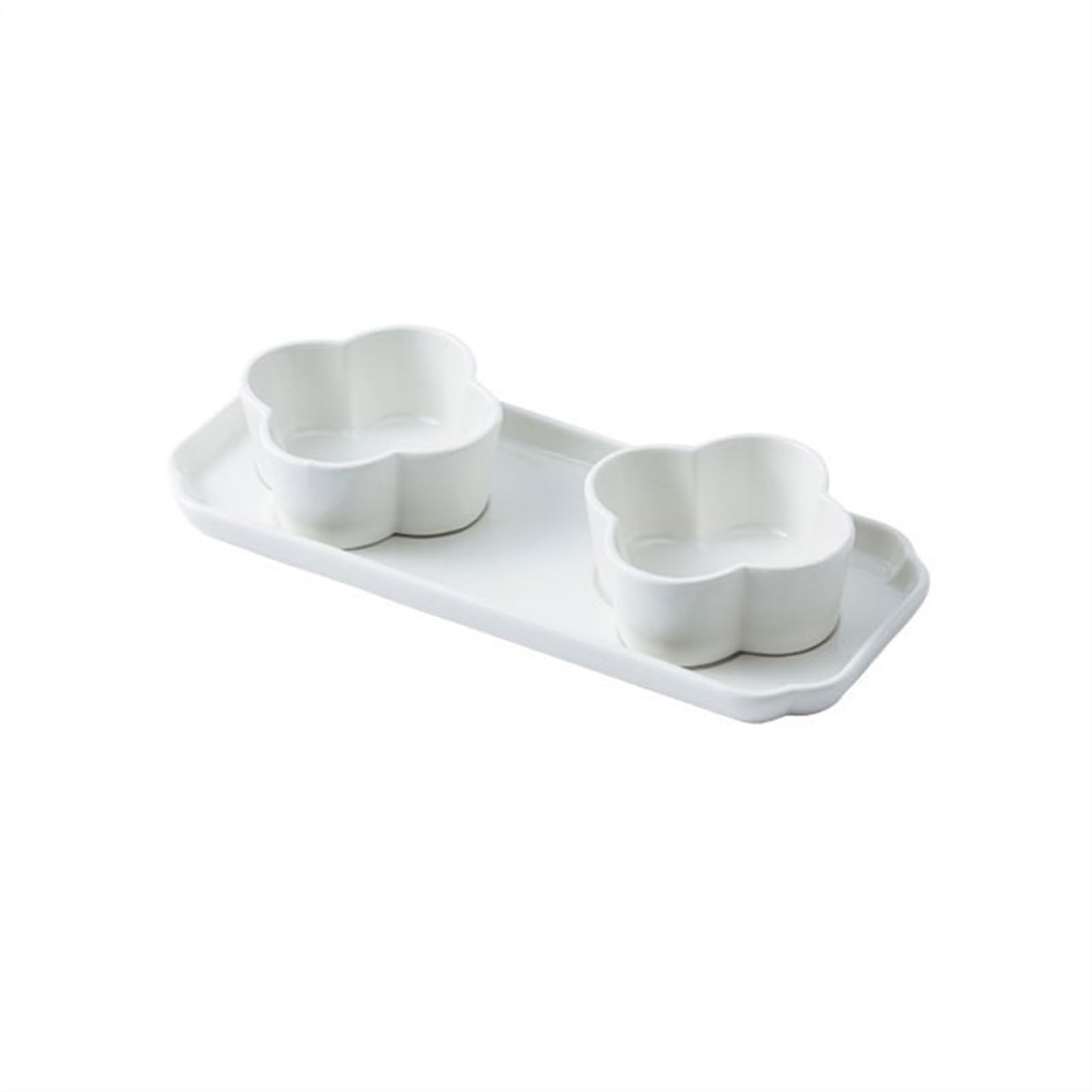 Keramik-Soßenschälchen Blue And Amber Ceramic Compartment Plate For Sauce Dipping Snacks Seasoning Dried Fruit(A)