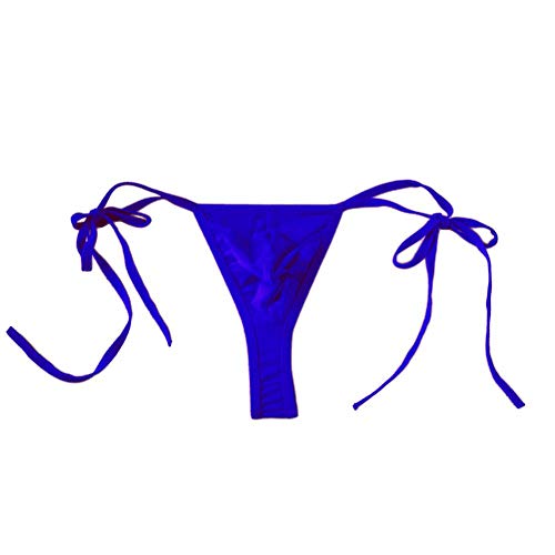 AGJGFM Mens Sexy ice Silk Bikini Tie Side G String T Back Thongs Briefs Adjustable Underwears2