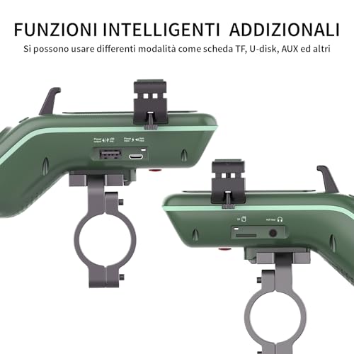 Sonnette de vélo et support téléphone avec phare rechargeable UPPEL - 7