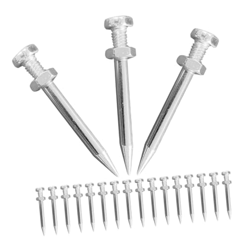 Wakauto 30pcs Lawn Aerator Shoes Spikes Metal Aerating Stake Epoxy Shoes Spikes Heavy Duty for Garden Care Equipment